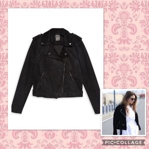 PRIMARK- faux suede biker jacket.